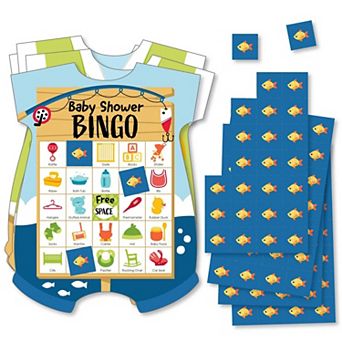 Big Dot Of Happiness Let's Go Fishing Picture Cards & Markers Baby Shower Bingo Game 18 ct