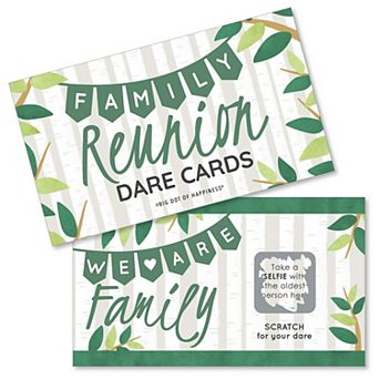 Big Dot Of Happiness Family Tree Reunion Gathering Party Game - Scratch Off Dare Cards 22 ct