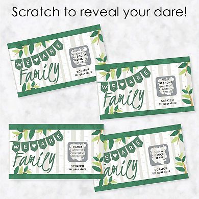 Big Dot Of Happiness Family Tree Reunion Gathering Party Game - Scratch Off Dare Cards 22 Ct