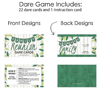 Big Dot Of Happiness Family Tree Reunion Gathering Party Game - Scratch Off Dare Cards 22 Ct