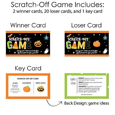 Big Dot Of Happiness Jack-o'-lantern Halloween - Kids Party Game - Scratch Off Cards - 22 Ct