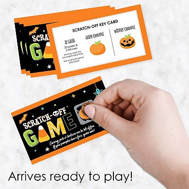 Big Dot Of Happiness Jack-o'-lantern Halloween - Kids Party Game - Scratch Off Cards - 22 Ct