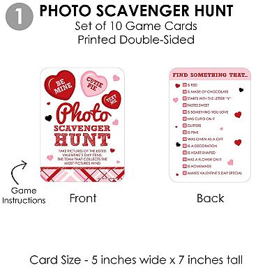 Big Dot Of Happiness Conversation Hearts - 4 Valentine's Day Games 10 Each - Gamerific Bundle