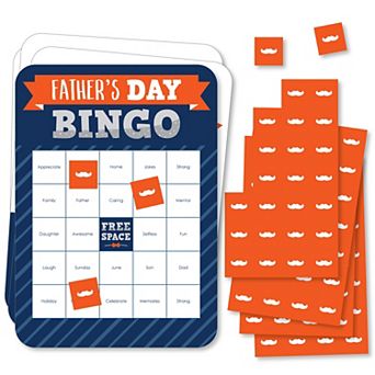 Big Dot Of Happiness Happy Father's Day - Cards & Markers We Love Dad Party Bingo Game 18 ct