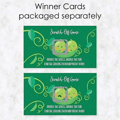 Big Dot Of Happiness Double The Fun - Twins Two Peas In A Pod - Game Scratch Off Cards 22 Ct