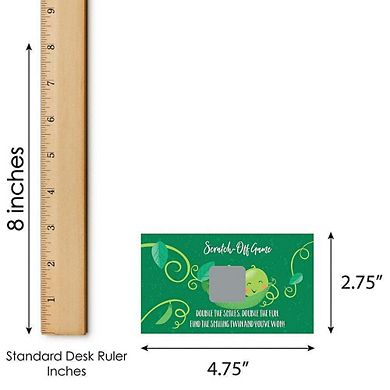 Big Dot Of Happiness Double The Fun - Twins Two Peas In A Pod - Game Scratch Off Cards 22 Ct