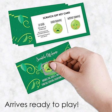 Big Dot Of Happiness Double The Fun - Twins Two Peas In A Pod - Game Scratch Off Cards 22 Ct