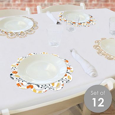 Big Dot Of Happiness Happy Thanksgiving Party Round Table Decor Paper Chargers 12 Ct