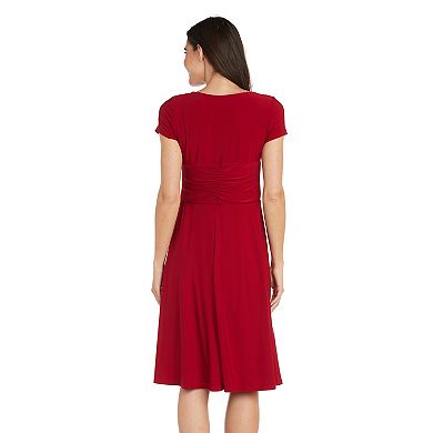 Women's R&M Richards Sculpt Waist Fit And Flare Dress