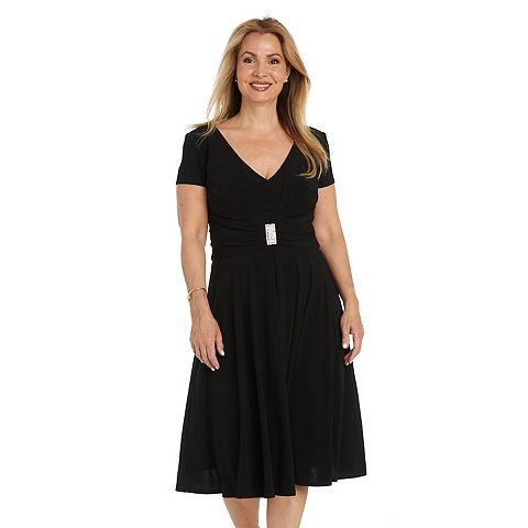 Женские платья R&M Women's R&M Richards Sculpt Waist Fit And Flare Dress