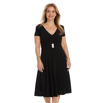slim fit dress slacks Unique Vintage Black Criss Cross Halter Rita Flare Dress main image 0