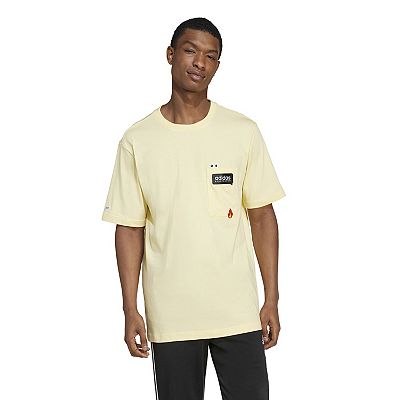 Adidas Men s Remoji Pocket Graphic T Shirt Medium Almost Yellow