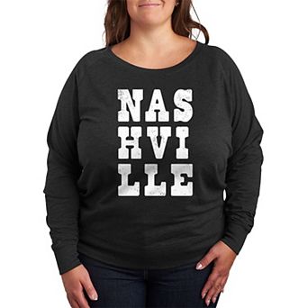 Plus Size Nashville French Terry Long Sleeve Tee
