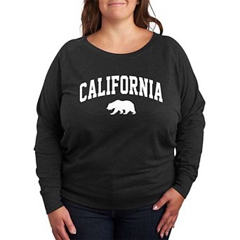 Plus Size Collegiate California French Terry Long Sleeve Tee