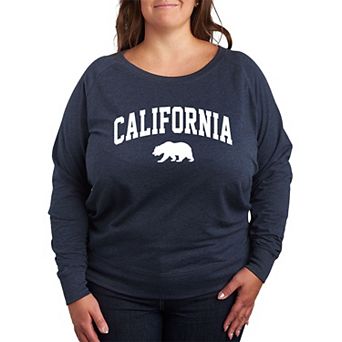Plus Size Collegiate California French Terry Long Sleeve Tee
