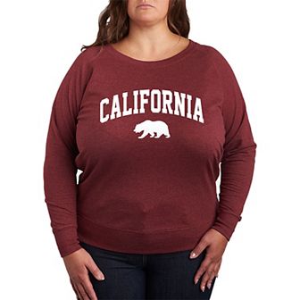 Plus Size Collegiate California French Terry Long Sleeve Tee
