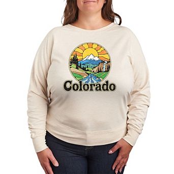 Plus Size Groovy Colorado French Terry Long Sleeve Tee