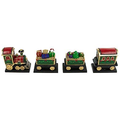 Set of 4 Merry Christmas Train Stocking Holders 4.75"