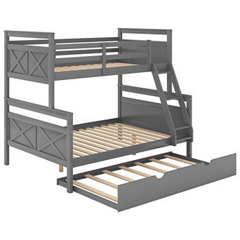 Merax Twin over Full Bunk Bed with Ladder