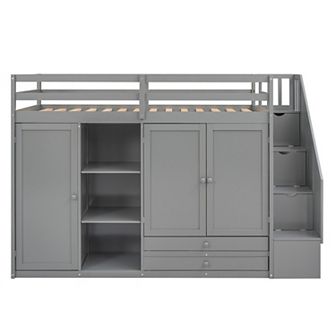 Merax Twin Size Functional Loft Bed