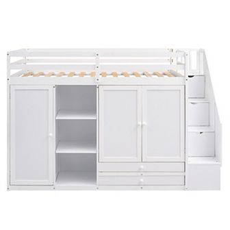 Merax Twin Size Functional Loft Bed