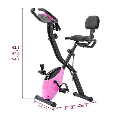 Merax Folding Exercise Bike, Fitness Upright and Recumbent X-Bike