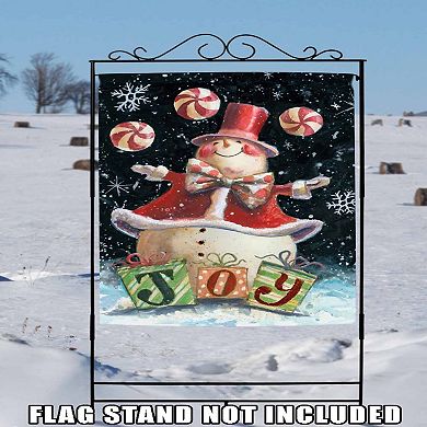 Decorative Winter Christmas Joy Outdoor House Flag 40" x 28"