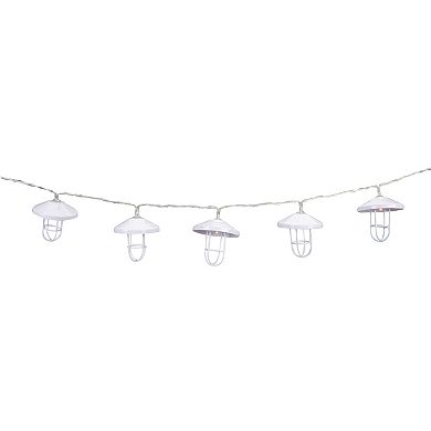 10 B/O LED Warm White Lantern Christmas Lights - 3' Clear Wire
