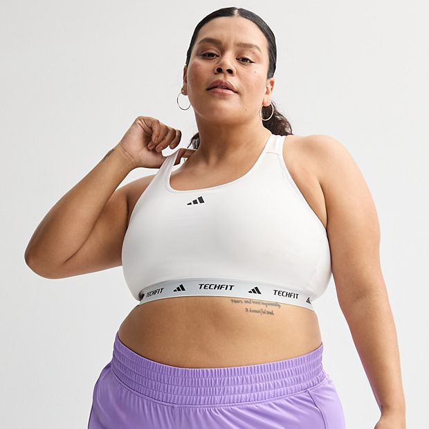 Plus Size Adidas Techfit Training Bra Women s Size 3XL White