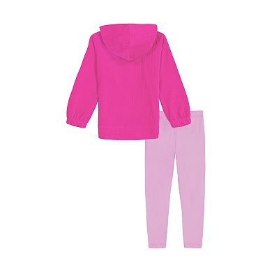 Girls 4-6x Under Armour UA Ribbed Velour Tunic Hoodie & Leggings Set