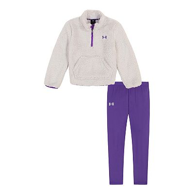 Girls 4 6x Under Armour UA 1 4 Zip Sweater Leggings Set