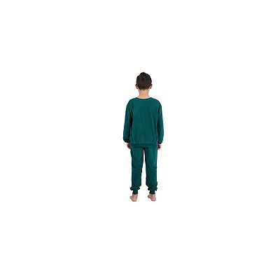 Sleep On It Boys 2-Piece Velour Pajama Top and Pajama Pants Set - Toddler