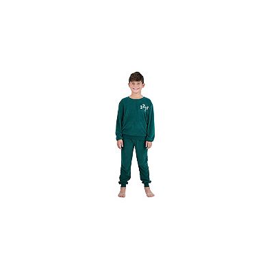 Sleep On It Boys 2-Piece Velour Pajama Top and Pajama Pants Set - Toddler