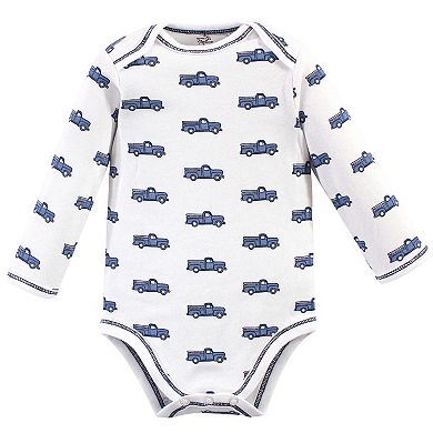Baby Boy Organic Cotton Long-Sleeve Bodysuits 5pk