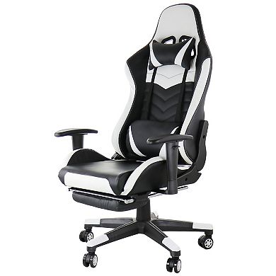 GameFitz Gaming Chair in Black and White