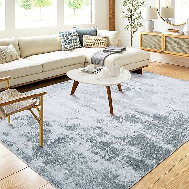 Garvee Machine Washable Indoor Modern Abstract Area & Throw Rug