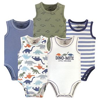 Baby Boy Organic Cotton Bodysuits 5 pk