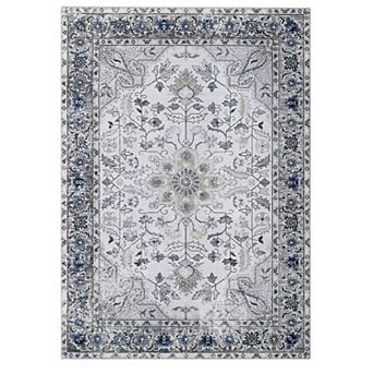 Garvee Washable Traditional Floral Indoor Rectangle Area & Throw Rug
