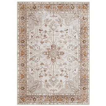 Garvee Washable Traditional Floral Indoor Rectangle Area & Throw Rug