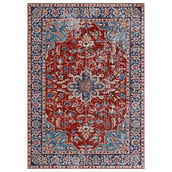 Garvee Washable Traditional Floral Indoor Rectangle Area & Throw Rug