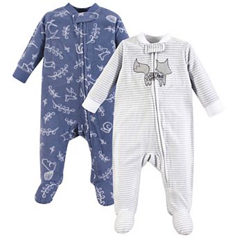 Baby Boy Fleece Zipper Sleep And Play 2 pk