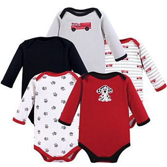 Baby Boy Cotton Long-sleeve Bodysuits 5 pk