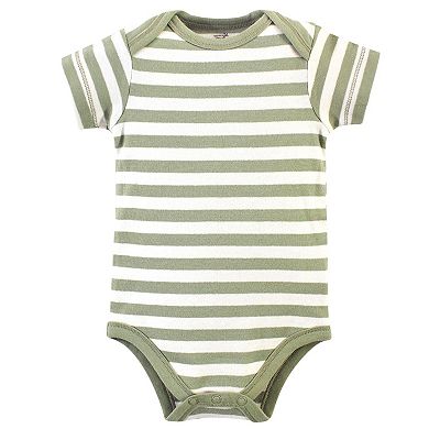 Touched by Nature Baby Boy Organic Cotton Bodysuits 5pk, Moose, 6-9 Months