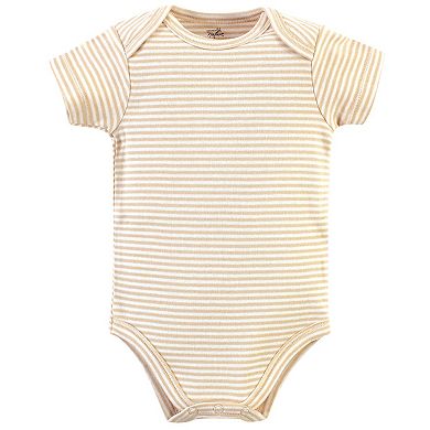 Touched by Nature Baby Boy Organic Cotton Bodysuits 5pk, Moose, 6-9 Months