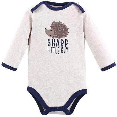Baby Boy Organic Cotton Long-Sleeve Bodysuits 3pk