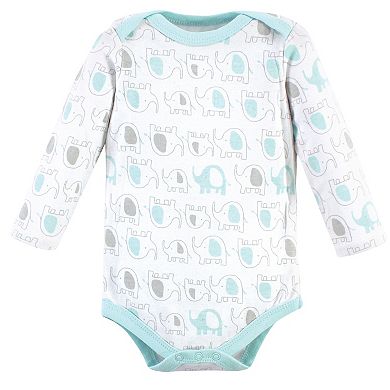Baby Boy Cotton Long-Sleeve Bodysuits 5pk