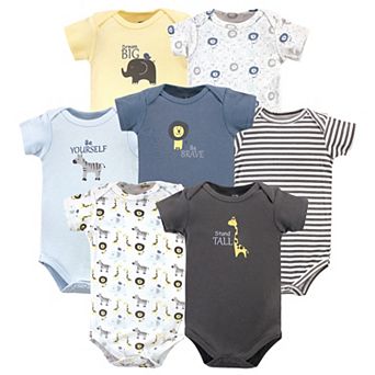 Infant Boy Cotton Bodysuits 7 pk