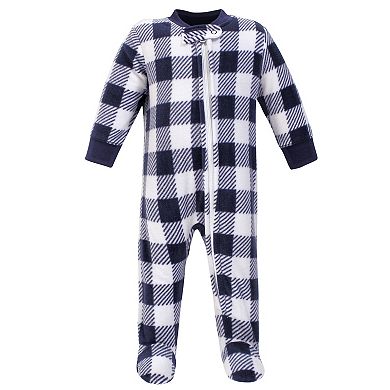 Infant Boy Fleece Zipper Sleep And Play 2pk