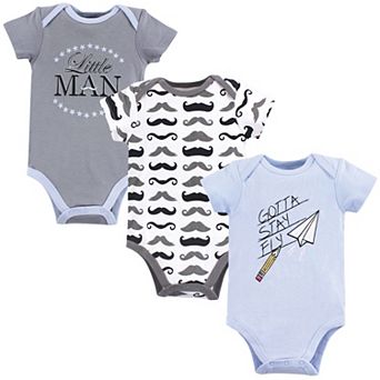 Infant Boy Cotton Bodysuits 3 pk