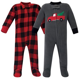 Infant Boy Fleece Zipper Sleep And Play 2 pk